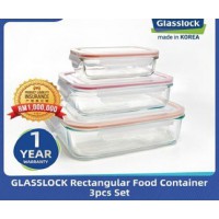 Glasslock Food Container 3pcs